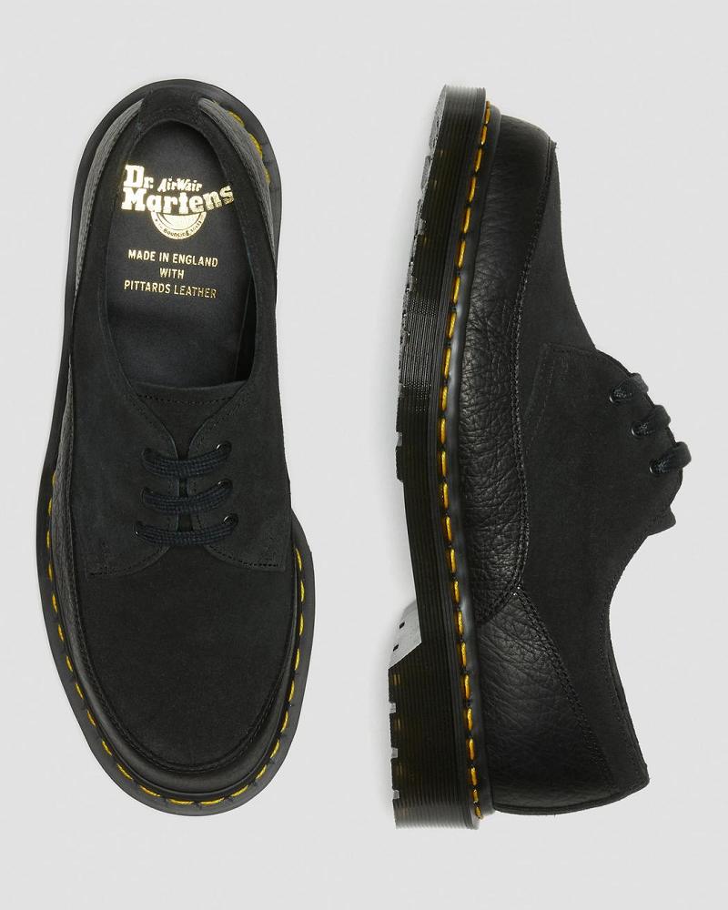 Dr Martens 1461 Guard Made in England Læder Snøresko Dame Sort | DK 331ZUT